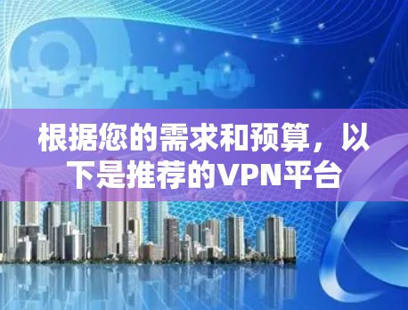 根据您的需求和预算，以下是推荐的VPN平台