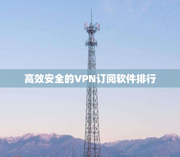 高效安全的VPN订阅软件排行